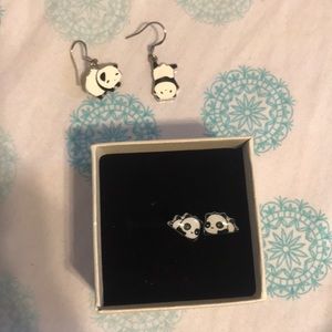 Panda earrings